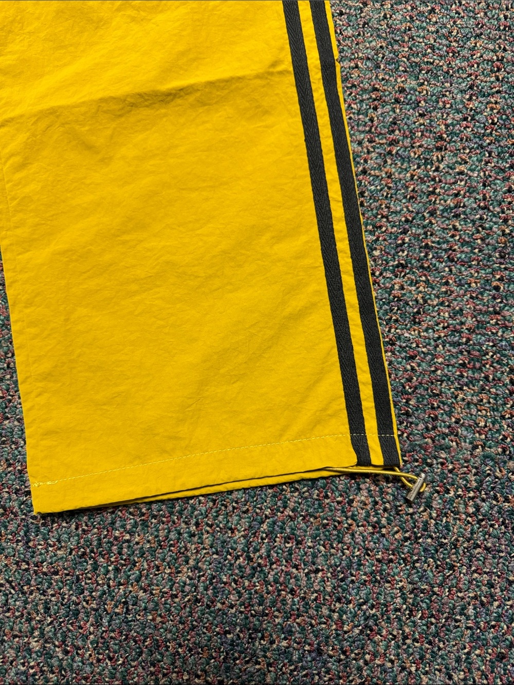 Chartreuse Track Pants with Side Stripes - Picture 2 of 5